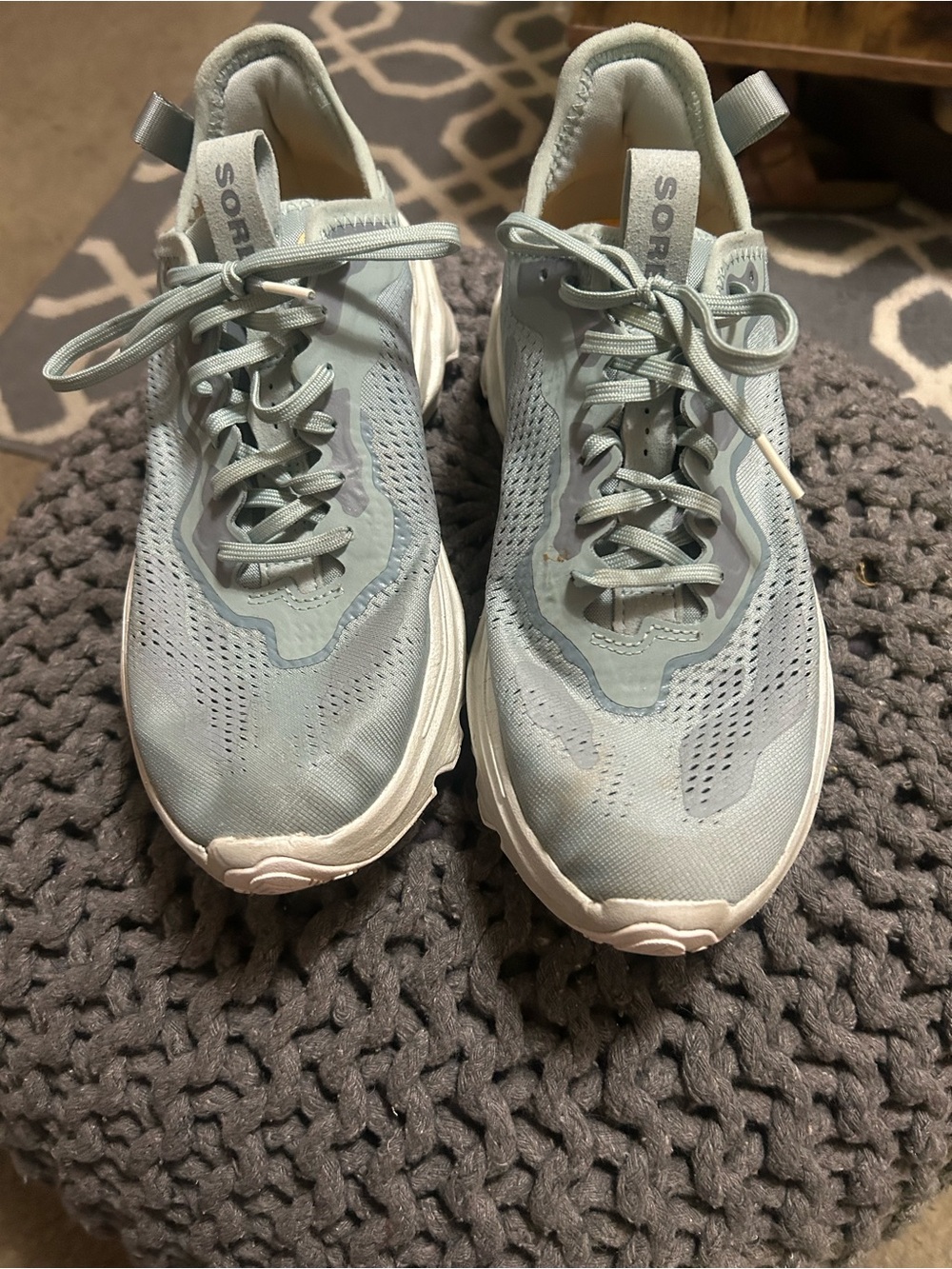 Sorel Pale Blue Lace-Up Running Shoes